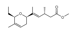 (R,E)-methyl 5-((2R,6R)-6-ethyl-5-methyl-3,6-dihydro-2H-pyran-2-yl)-3-methylhex-4-enoate Structure