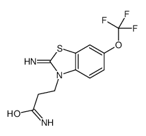 3-[2-imino-6-(trifluoromethoxy)-1,3-benzothiazol-3-yl]propanamide结构式