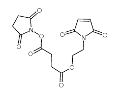 Succinic acid maleimidoethyl N-hydroxysuccinimide ester Structure