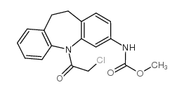 [5-(2-氯-乙酰基)-10,11-二氢-5H-二苯并-[b,f] a嗪-3-基]-氨基甲酸甲酯结构式