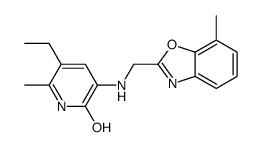 5-ethyl-6-methyl-3-[(7-methyl-1,3-benzoxazol-2-yl)methylamino]-1H-pyridin-2-one Structure