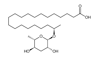 (R)-20-(((2R,3R,5R,6S)-3,5-dihydroxy-6-methyltetrahydro-2H-pyran-2-yl)oxy)henicosanoic acid Structure