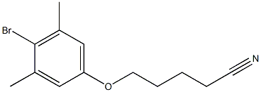 5-(4-bromo-3,5-dimethylphenoxy)pentanenitrile结构式