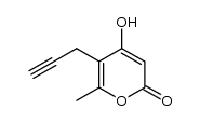 4-hydroxy-6-methyl-5-(prop-2-yn-1-yl)-2H-pyran-2-one结构式