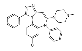 8-chloro-5-(4-methylpiperazin-1-yl)-1,6-diphenyl-[1,2,4]triazolo[4,3-a][1,5]benzodiazepine Structure