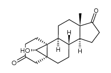 (19S)-19-hydroxy-5β,19-cycloandrostane-3,17-dione结构式