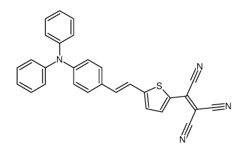 2-[5-[2-[4-(N-phenylanilino)phenyl]ethenyl]thiophen-2-yl]ethene-1,1,2-tricarbonitrile Structure