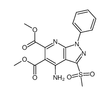 dimethyl 4-amino-3-methanesulfonyl-1-phenyl-1H-pyrazolo[3,4-b]pyridine-5,6-dicarboxylate Structure