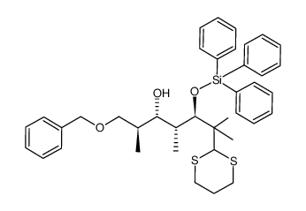 (2S,3S,4R,5R)-1-(benzyloxy)-6-(1,3-dithian-2-yl)-2,4,6-trimethyl-5-((triphenylsilyl)oxy)heptan-3-ol结构式