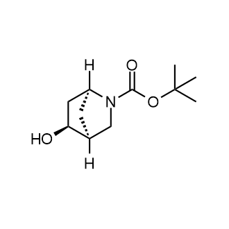 tert-Butyl (1S,4S,5S)-5-hydroxy-2-azabicyclo[2.2.1]heptane-2-carboxylate Structure