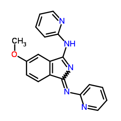 5-Methoxy-N-2-pyridinyl-1-(2-pyridinylimino)-1H-isoindol-3-amine Structure