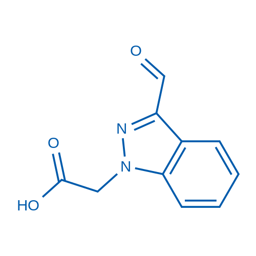 2-(3-Formyl-1H-indazol-1-yl)acetic acid Structure