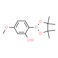 5-甲氧基-2-(4,4,5,5-四甲基-1,3,2-二氧硼杂环戊烷-2-基)苯酚结构式