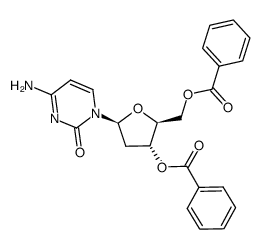 (2S,3R,5S)-5-(4-amino-2-oxopyrimidin-1(2H)-yl)-2-((benzoyloxy)methyl)tetrahydrofuran-3-yl benzoate结构式