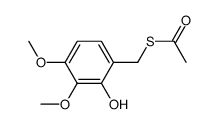 S-(2-hydroxy-3,4-dimethoxybenzyl) ethanethioate Structure