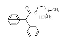 Benzeneacetic acid, a-phenyl-, 2-(dimethylamino)ethylester, hydrochloride (9CI) Structure