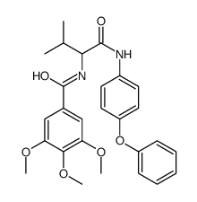 Benzamide, 3,4,5-trimethoxy-N-[2-methyl-1-[[(4-phenoxyphenyl)amino]carbonyl]propyl]- (9CI)结构式