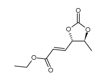 (4S,5S)-3-(5-methyl-2-oxo-[1,3]dioxolane-4-yl)-acrylic acid ethyl ester结构式