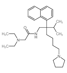 Acetamide,2-(diethylamino)-N-[2-(1-methylethyl)-2-(1-naphthalenyl)-6-(1-pyrrolidinyl)hexyl]-,hydrochloride (1:2)结构式