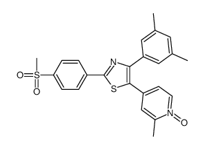 4-(3,5-dimethylphenyl)-5-(2-methyl-1-oxidopyridin-1-ium-4-yl)-2-(4-methylsulfonylphenyl)-1,3-thiazole结构式