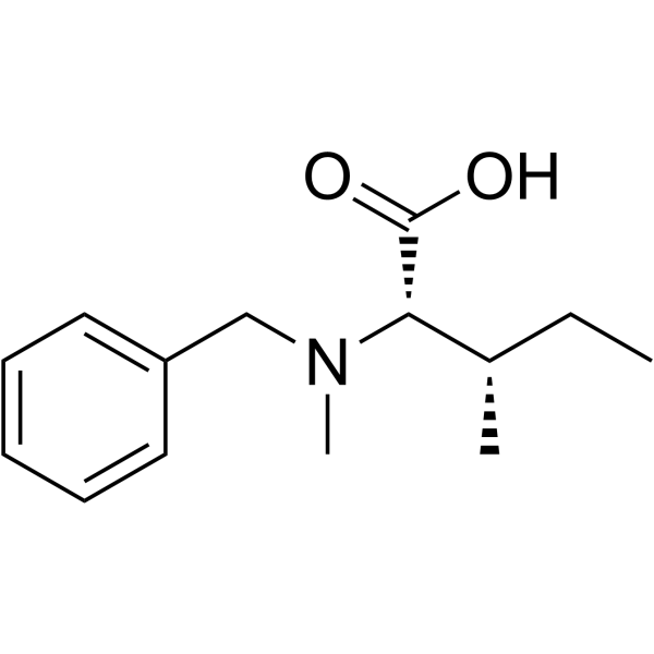 (2S,3S)-2-(苄基(甲基)氨基)-3-甲基戊酸结构式