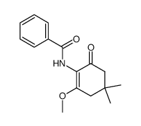 N-(1-Methoxy-5,5-dimethyl-3-oxocyclohex-1-yl)benzamid Structure