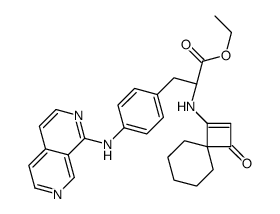 ethyl (2S)-3-[4-(2,7-naphthyridin-1-ylamino)phenyl]-2-[(3-oxospir o[3.5]non-1-en-1-yl)amino]propanoate structure