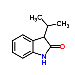 3-(丙-2-基)-2,3-二氢-1H-吲哚-2-酮结构式