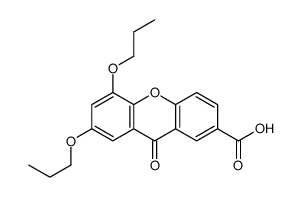 9-oxo-5,7-dipropoxyxanthene-2-carboxylic acid Structure