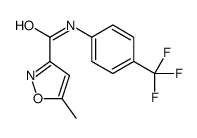 5-methyl-N-[4-(trifluoromethyl)phenyl]-1,2-oxazole-3-carboxamide结构式