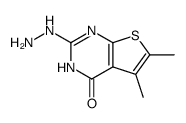 2-hydrazino-5,6-dimethylthieno(2,3-d)pyrimidin-4(3H)-one Structure