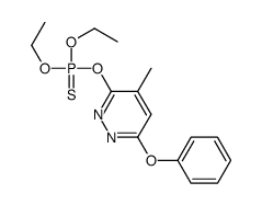 diethoxy-(4-methyl-6-phenoxypyridazin-3-yl)oxy-sulfanylidene-λ5-phosphane结构式