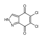 5,6-dichloro-1H-indazole-4,7-dione Structure