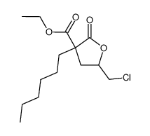 2-Hexal-5-chlor-2-ethoxycarbonyl-4-pentanolid Structure