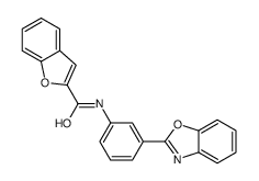 N-[3-(1,3-benzoxazol-2-yl)phenyl]-1-benzofuran-2-carboxamide结构式