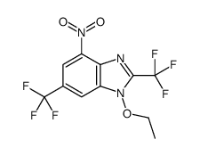 1-ethoxy-4-nitro-2,6-bis(trifluoromethyl)benzimidazole结构式