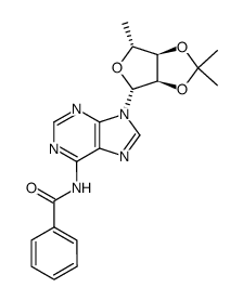 N6-benzoyl-O2',O3'-isopropylidene-5'-deoxy-adenosine Structure