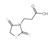 3-(2,4-disulfanylidenethiazolidin-3-yl)propanoic acid结构式