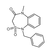 1-benzyl-5-methyl-2,2-dioxo-1,2,3,5-tetrahydro-2λ6-benzo[c][1,2,5]thiadiazepin-4-one Structure