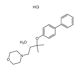 3-(Biphenyl-4-yloxy)-3-methyl-1-morpholin-4-yl-butan-2-ol; hydrochloride Structure