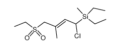 ((E)-1-Chloro-4-ethanesulfonyl-3-methyl-but-2-enyl)-diethyl-methyl-silane Structure