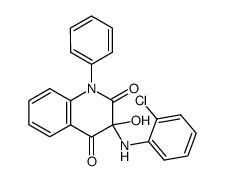 3-(2-chloro-anilino)-3-hydroxy-1-phenyl-1H-quinoline-2,4-dione结构式