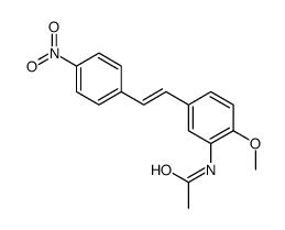 N-[2-methoxy-5-[2-(4-nitrophenyl)ethenyl]phenyl]acetamide Structure