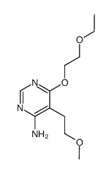 6-(2-ethoxy-ethoxy)-5-(2-methoxy-ethyl)-pyrimidin-4-ylamine结构式