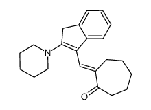 2-[(2-piperidin-1-yl-3H-inden-1-yl)methylidene]cycloheptan-1-one Structure