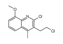 2-chloro-3-(2-chloroethyl)-8-methoxy-4-methylquinoline Structure