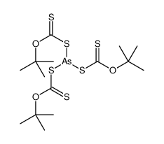 O-tert-butyl bis[(2-methylpropan-2-yl)oxycarbothioylsulfanyl]arsanylsulfanylmethanethioate结构式