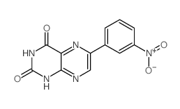 2,4(1H,3H)-Pteridinedione,6-(3-nitrophenyl)-结构式