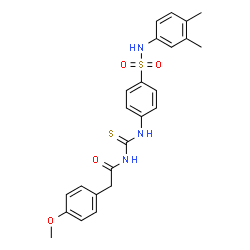 N-{[(4-{[(3,4-dimethylphenyl)amino]sulfonyl}phenyl)amino]carbonothioyl}-2-(4-methoxyphenyl)acetamide结构式