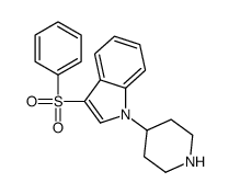 3-(benzenesulfonyl)-1-piperidin-4-ylindole Structure